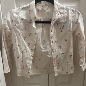 H&M Festive Candy Cane Blouse